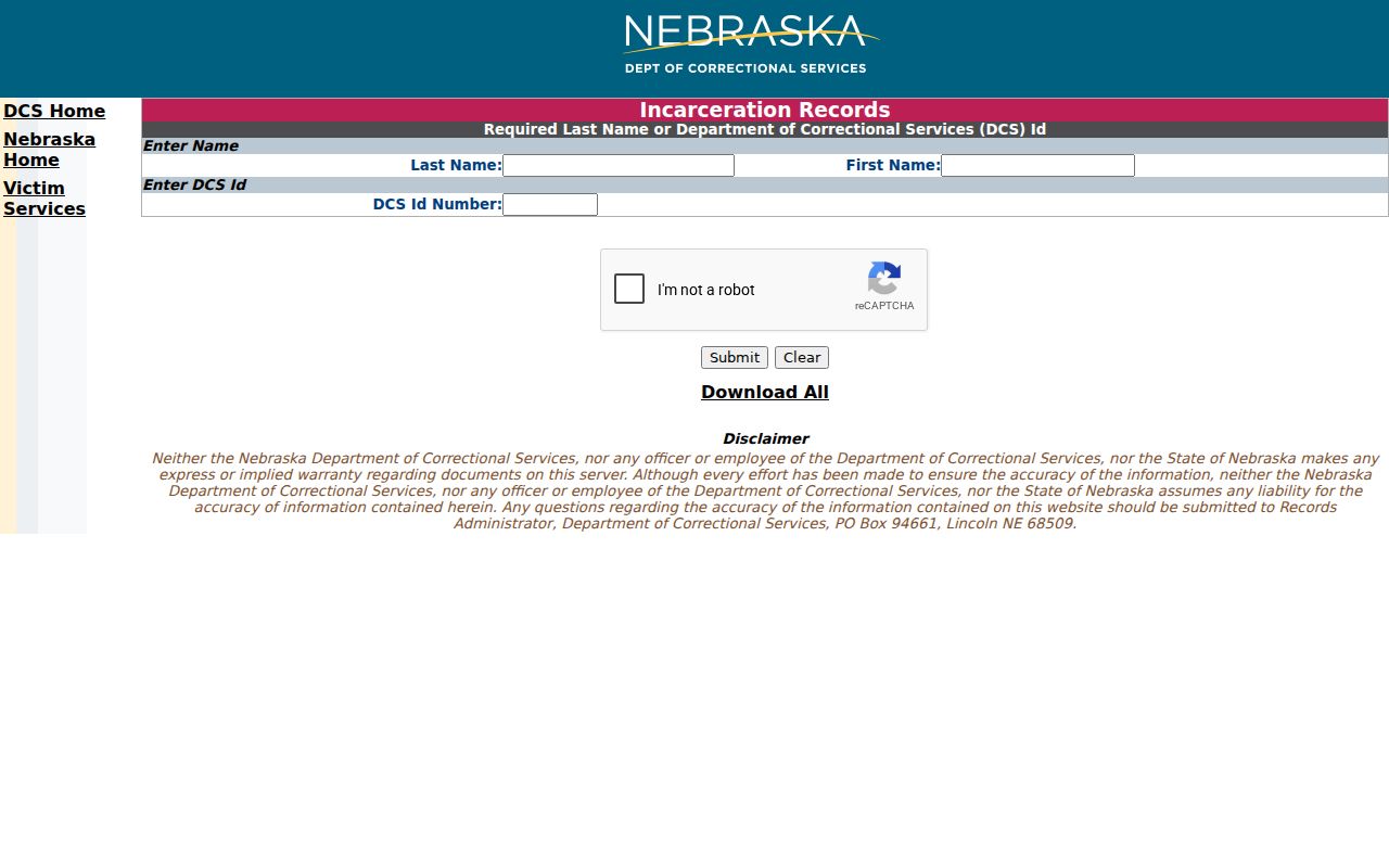 Nebraska state custody search after a Deuel County arrest