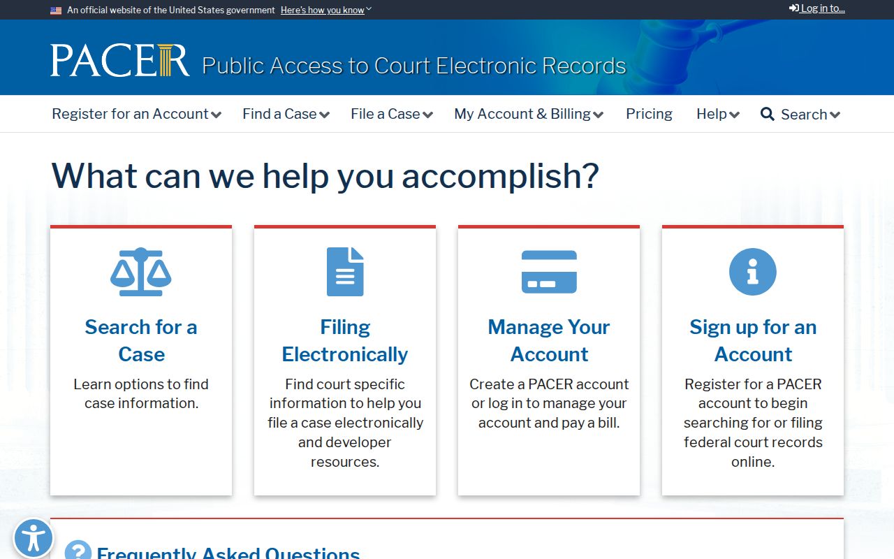 Federal PACER access for court cases involving Deuel County