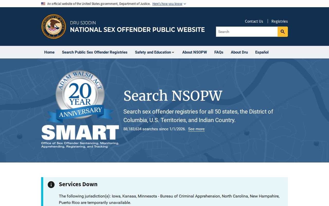 National registry search beyond a Deuel County sex offender lookup
